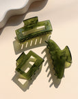 Jade Green Hair Claw Clips