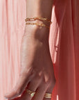 14k gold fill Narrow links bracelet worn by a model