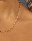 14k gold fill piper chain on model