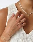 Gemini Hand Chain with Pearl