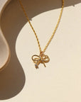 Petite Bow Charm Necklace