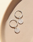 925 Sterling Silver Starry Night Coin Hoops
