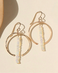 White Cloud Opal Hoops