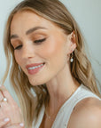 Keshi Pearl Drops - 16mm endless hoop - 14k gold fill - sterling silver - keshi pearl - locally handmade in our Eau Claire, WI studio - Token Jewelry