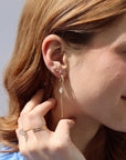 Herkimer Prism Hoop Charms
