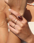 Model wearing 14k gold fill infinity Ring