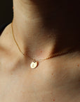 Initial Coin Necklace 3/8"