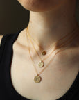 Large Monogram Coin Necklace (5/8")