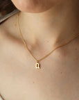 personalized gothic initial charm handmade by Token Jewelry in Eau Claire, Wisconsin