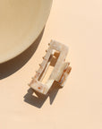 Marbled Ivory Hair Claw Clips