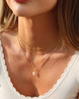 Mother of Pearl Fish Charm Necklace