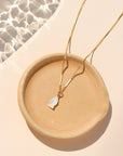 Mother of Pearl Fish Charm Necklace