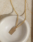 Mini Tag necklace with heart - token jewelry designs - minimal everyday jewelry - handmade jewelry - local jewelry store - jewelry store near me