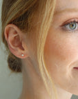 April Stud Earrings. Sterling Silver or 14k Gold Fill. Token Jewelry, handmade, hypoallergenic and waterproof.
