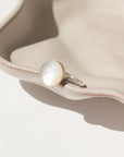 Model wearing 925 Sterling Silver Mother of pearl ring
