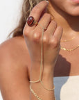 Model wearing Gemini Hand Chain