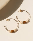 Yellow Jasper Gemstone hoops, available in 14k gold fill or sterling silver