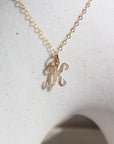Initial Script Necklace