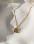 personalized gothic initial charm handmade by Token Jewelry in Eau Claire, Wisconsin