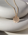 Large Monogram Coin Necklace (5/8")