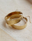 hammered hoops, thick shiny hammered hoops, 14k Gold Filled, Sterling Silver, Eau Claire Wi, Handmade