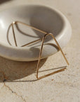 Sunday Earrings - Token Jewelry - 14k gold filled slide earrings - handmade in Eau Claire Wisconsin - minimal design - triangle shape - slide earrings - women's fashion - accessories