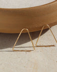 Sunday Earrings - Token Jewelry - 14k gold filled slide earrings - handmade in Eau Claire Wisconsin - minimal design - triangle shape - slide earrings - women's fashion - accessories