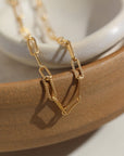 piper bracelet - gold chain bracelet - token jewelry - handmade jewelry - Eau Claire Wisconsin