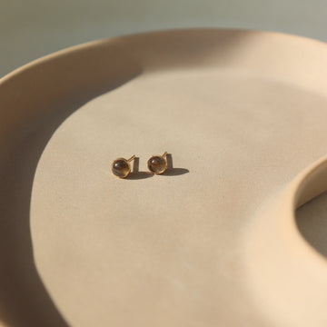 Black Moonstone Studs