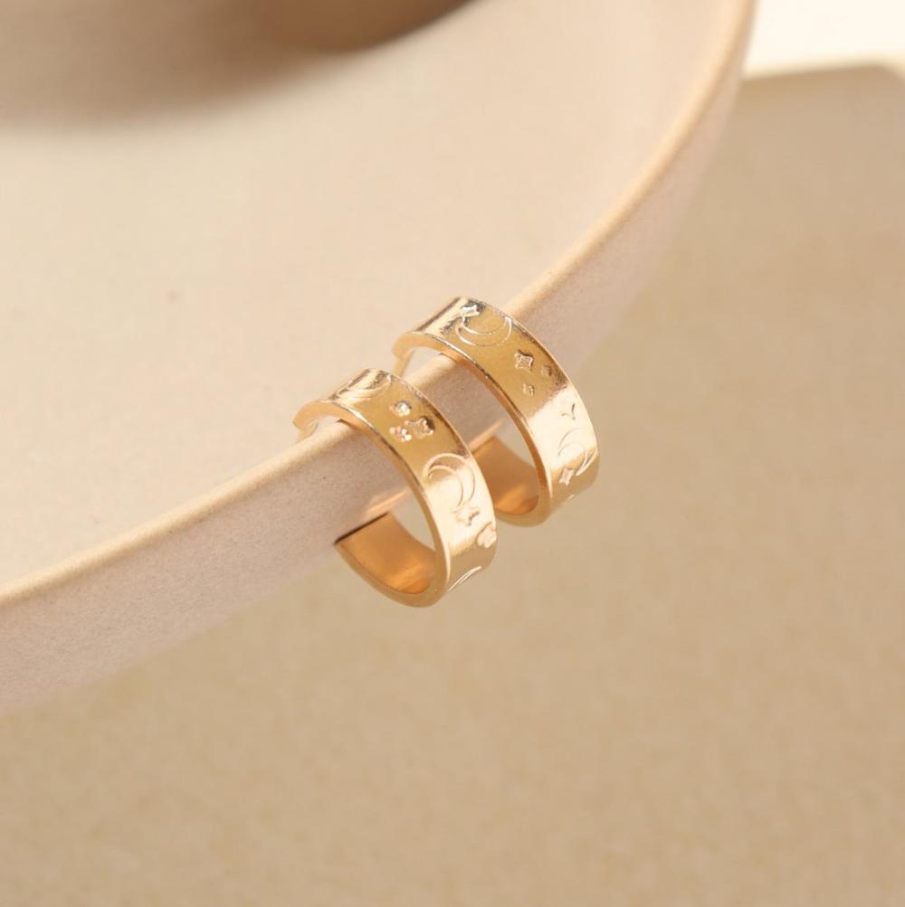 14k Gold fill Starry Night Huggies  1