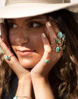 Model Wearing Turquoise Nomad Ring.