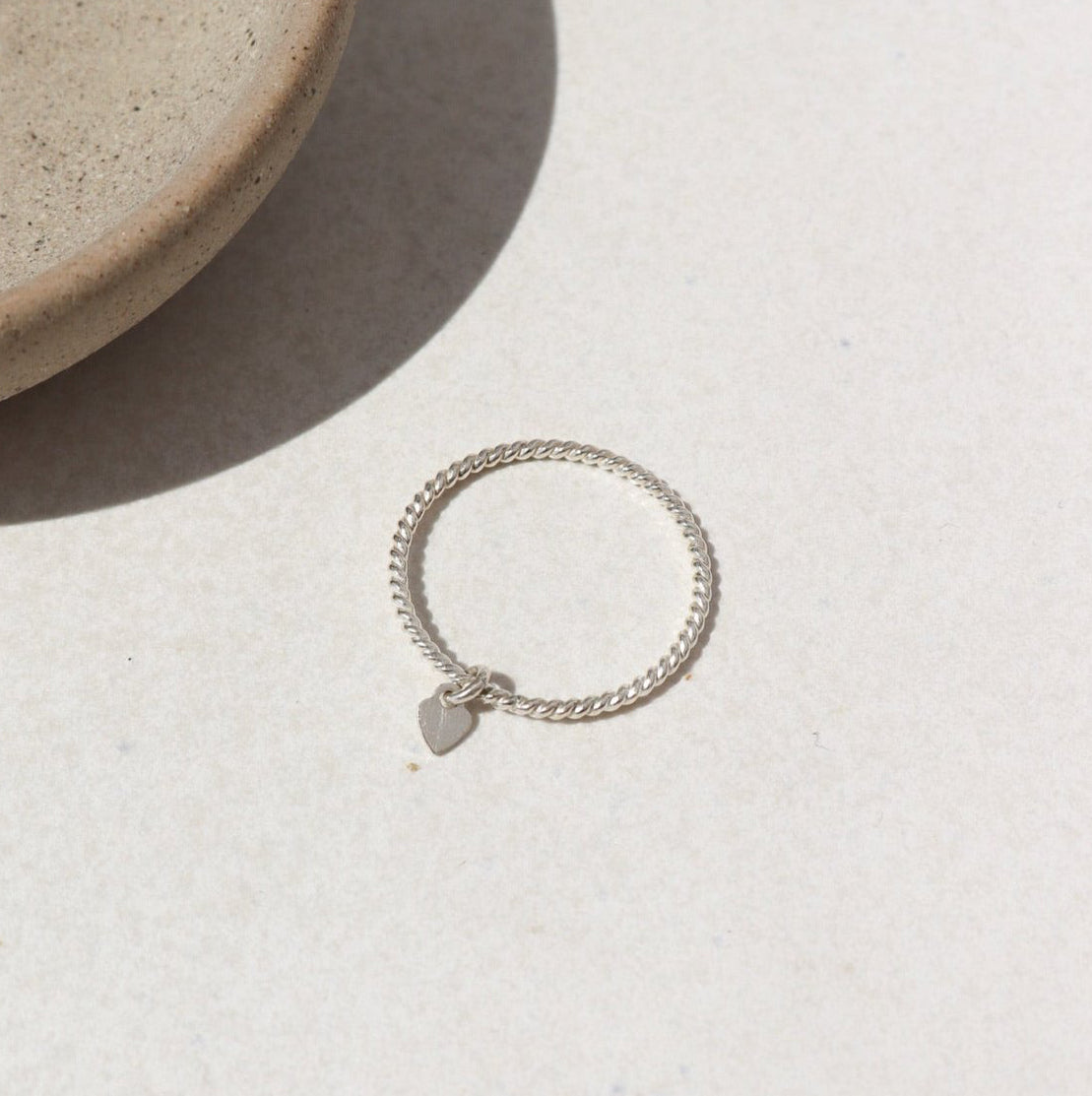 925 Sterling silver Heart Charmed Ring