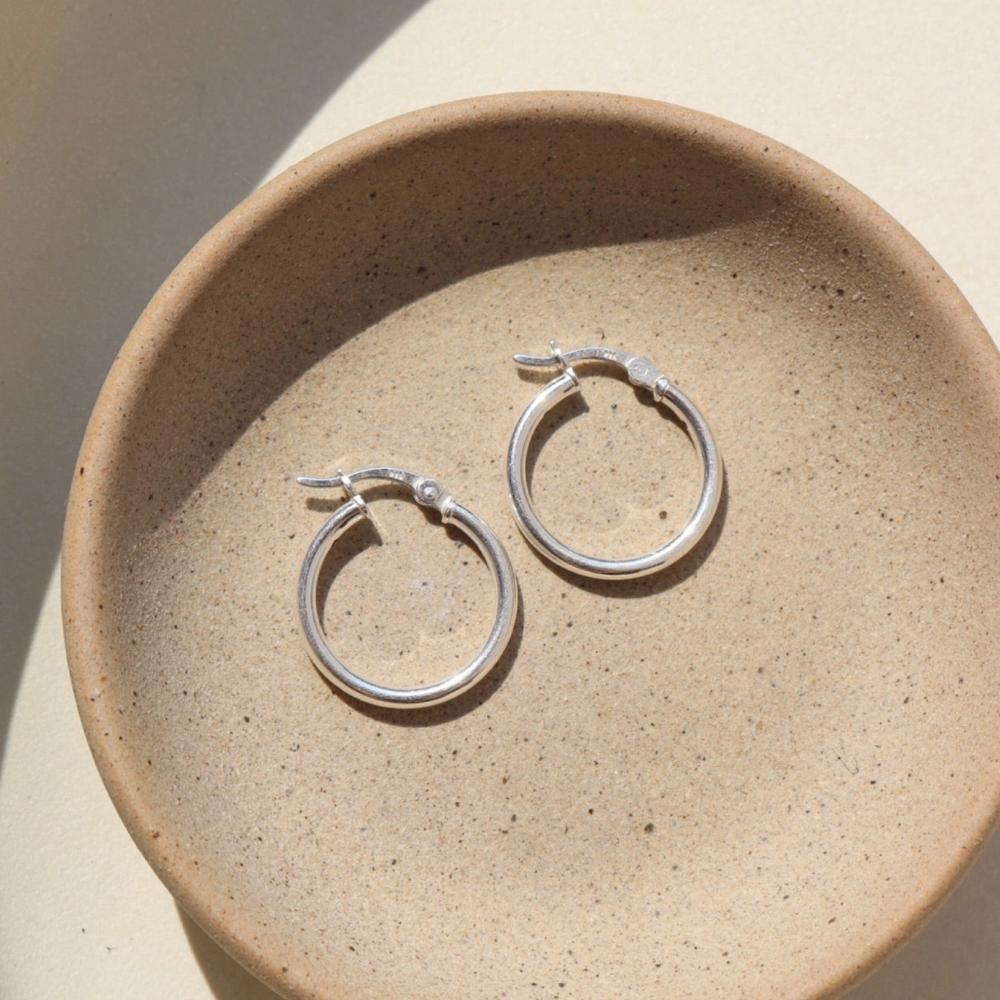  925 sterling silver hoop earrings