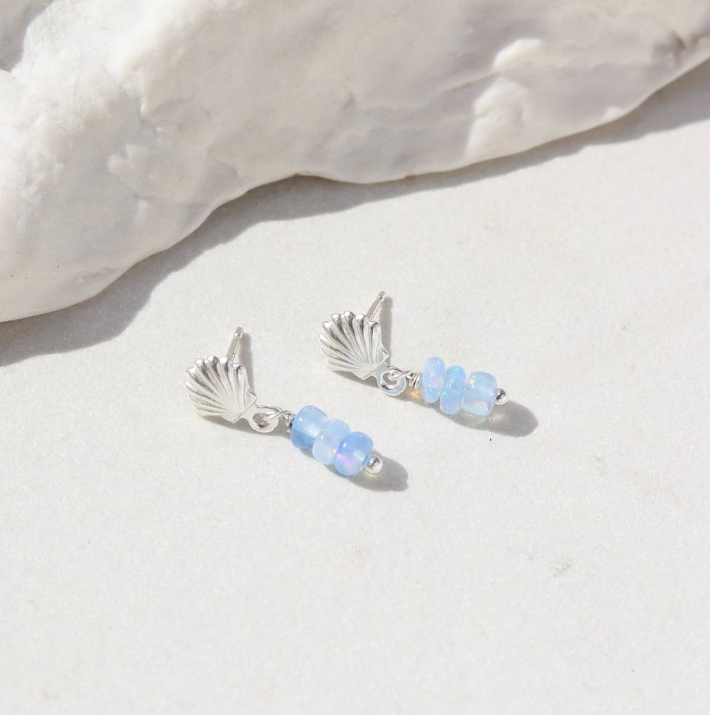 925 sterling silver Seastone Studs