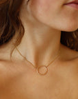 revolve choker gold necklace designed by Token Jewelry in Eau Claire Wisconsin