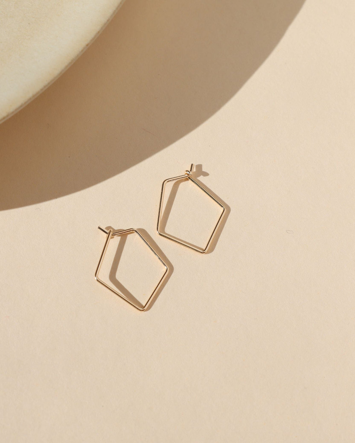 14k gold fill diamond shaped earrings