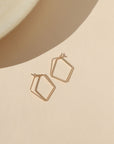 14k gold fill diamond shaped earrings