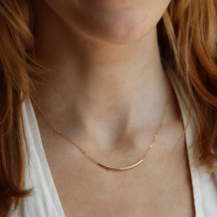 Minimal Necklace - Token Jewelry - eau claire jewelry store - jewelry store near me - 14k gold filled jewelry - sterling silver jewelry - handmade jewelry