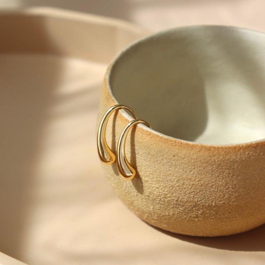 Golden Drop Earrings - Token Jewelry