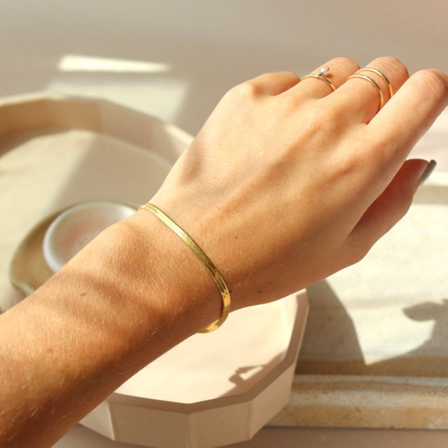 Herringbone Bracelet - Token Jewelry