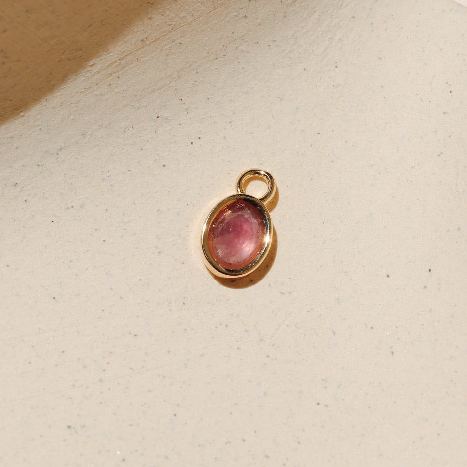 Oval Gemstone Charm