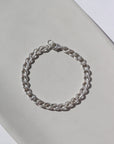 bold curb chain bracelet in 925 sterling silver with lobster clasp and half inch extender chain to make the bracelet adjustable