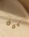 Large Monogram Coin Necklace (5/8")