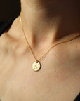 Initial Coin Necklace 1/2"