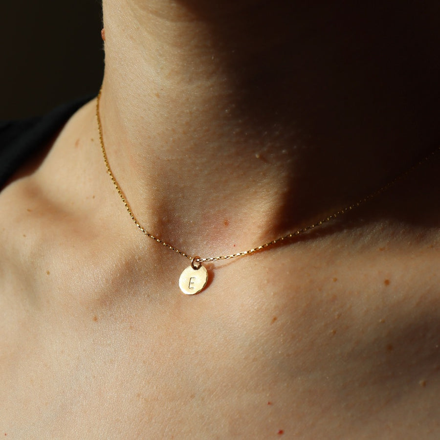 Initial Coin Necklace 3/8"