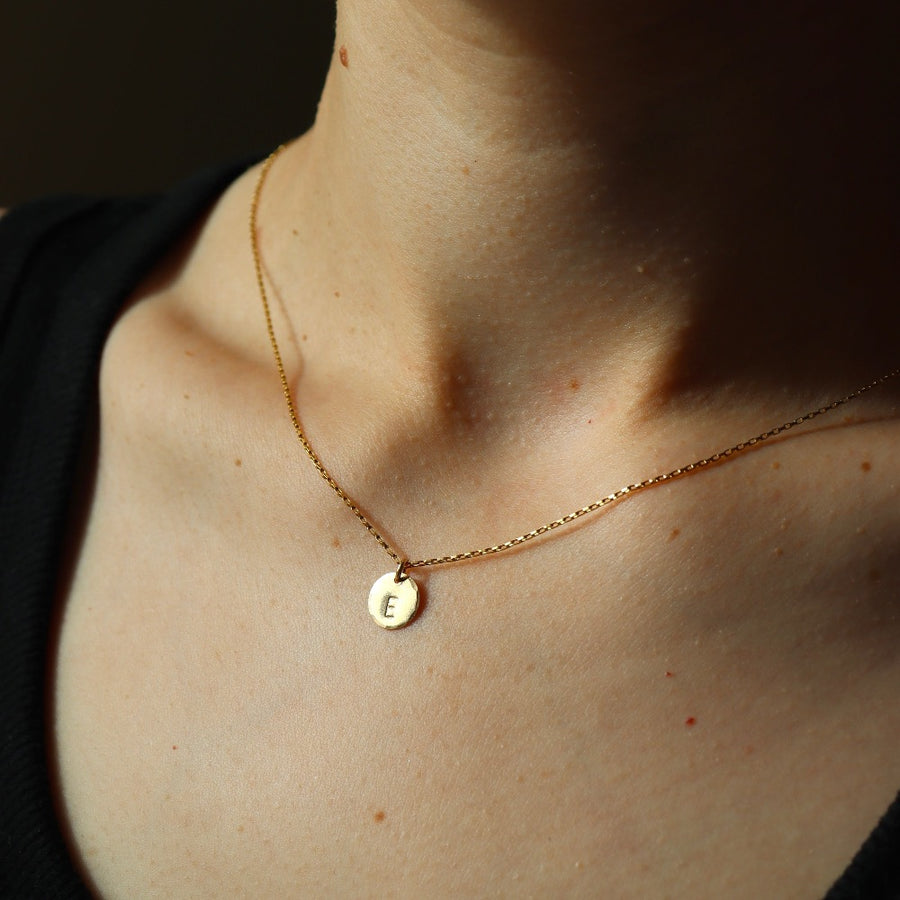Initial Coin Necklace 3/8"