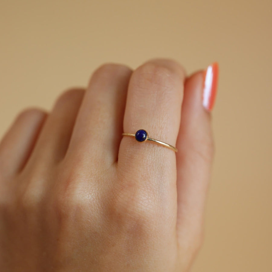 Lapis Gemstone Ring. jewelry store near me, permanent jewelry, jewelry repair near me, rings, earrings, necklace, bracelet, gold chain, gemstones, rose gold