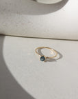 London Blue Topaz Solitaire Ring in 14k Gold
