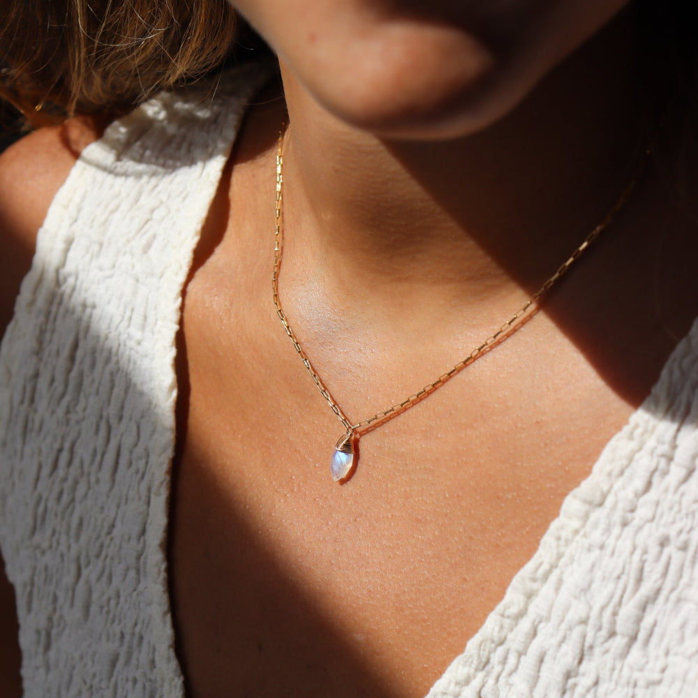 Moonstone Marquise Necklace