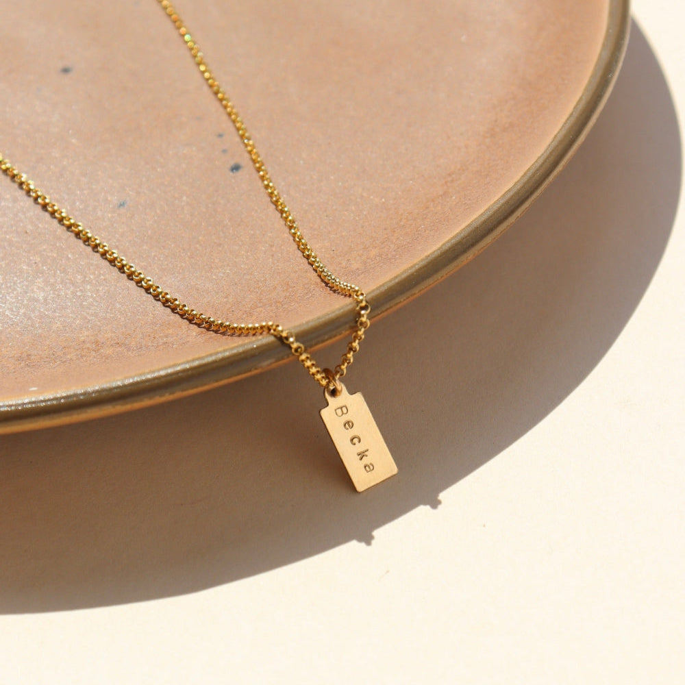 Mini Tag Personalized Necklace